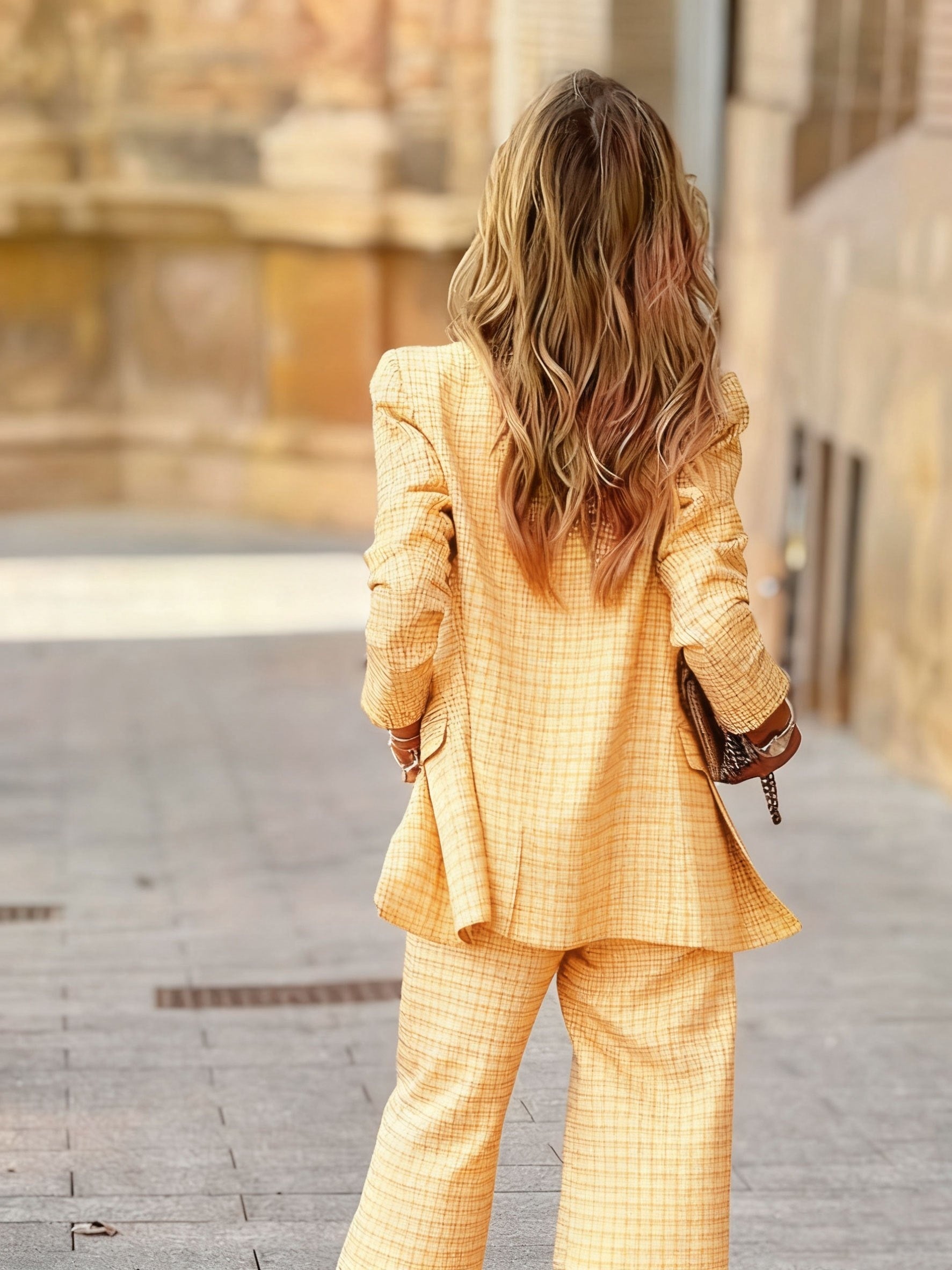 Alexandra™ | Ensemble Chic à Carreaux - Élégance Décontractée