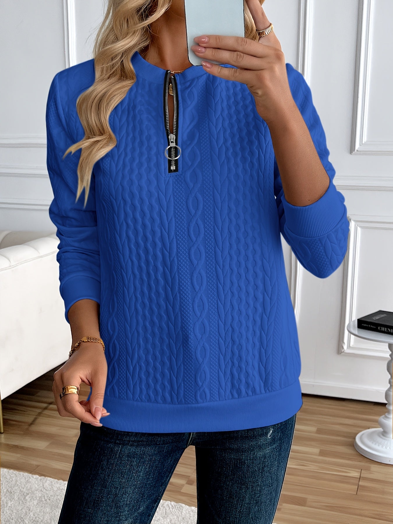Naya™ | Sweatshirt Chic à Demi-Zip