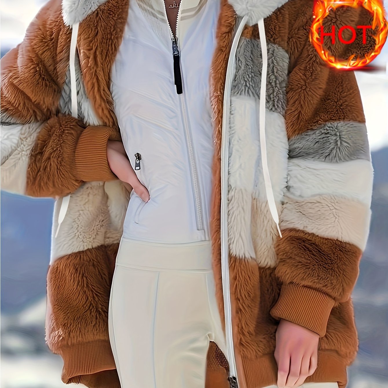 Islae™ | Veste à Capuche en Fausse Fourrure Élégante