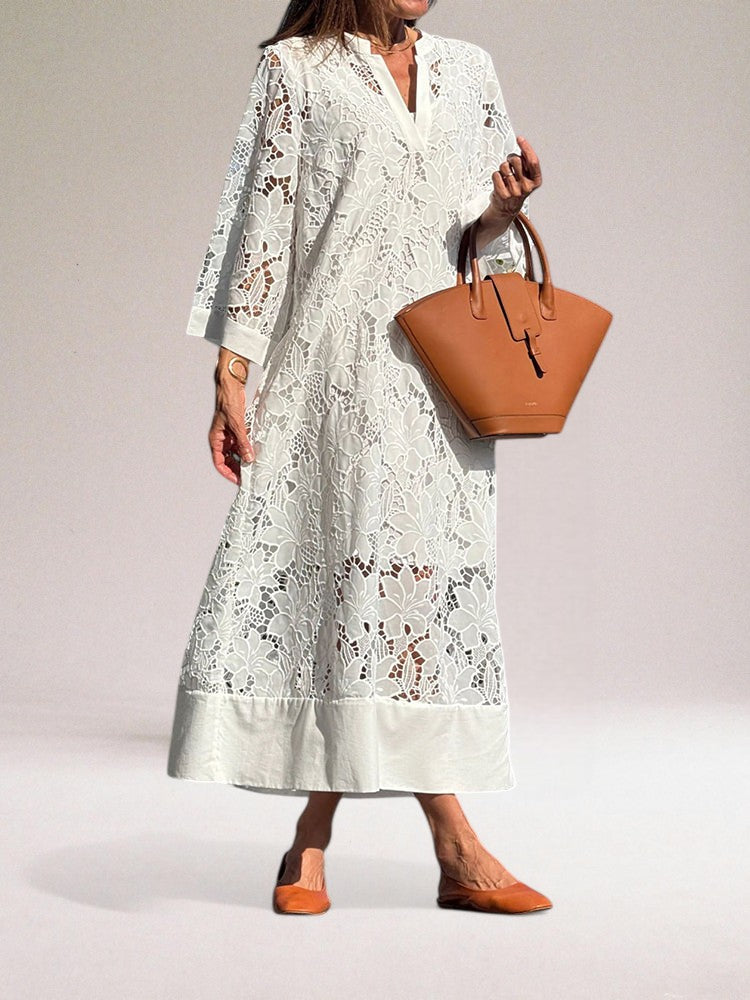 Hafina™ | Élégance en Dentelle Maxi Dress