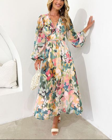 Jasmine™ | Robe Maxi Élégante à Imprimé Floral