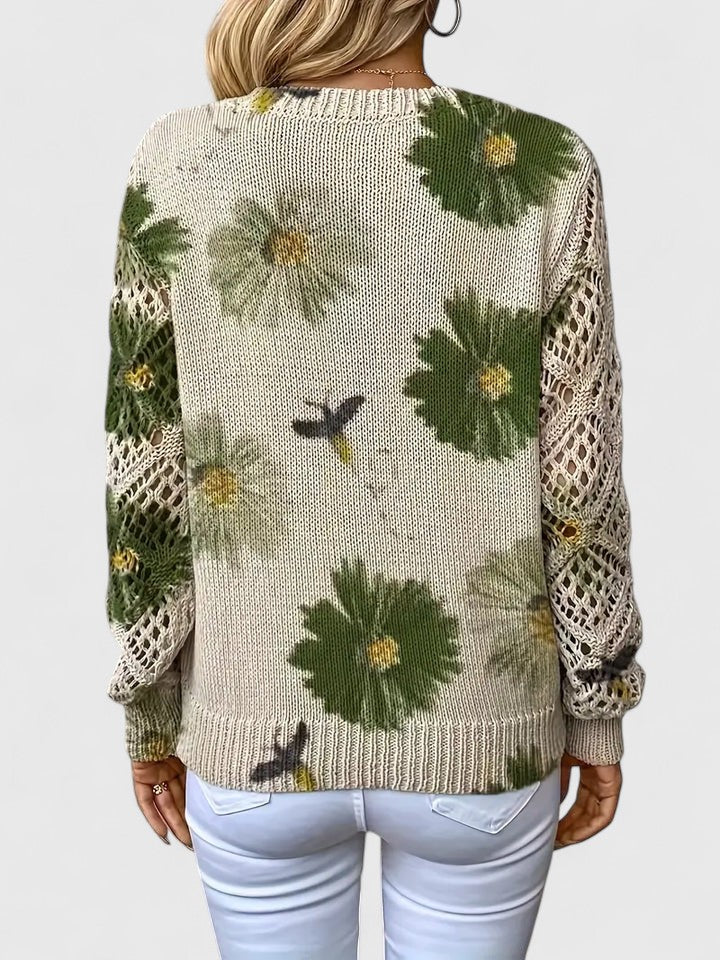 Tristana™ | Pull Élégant en Coton Floral
