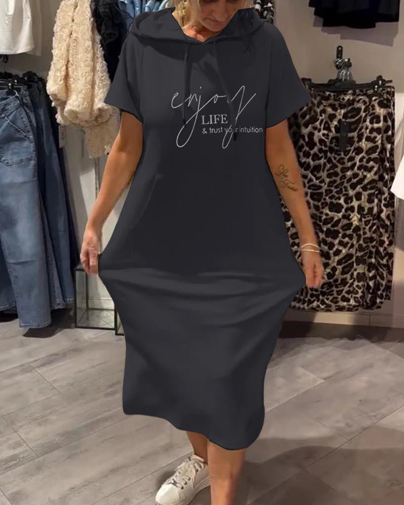Sakia™ | Robe Sweat à Capuche Décontractée