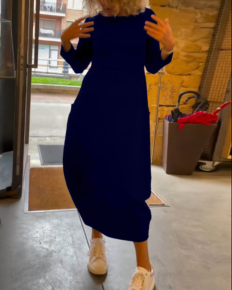 Claire™ | Robe Midi Élégante en Coton
