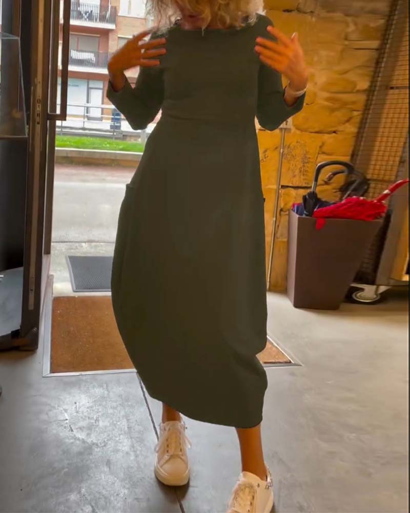 Claire™ | Robe Midi Élégante en Coton