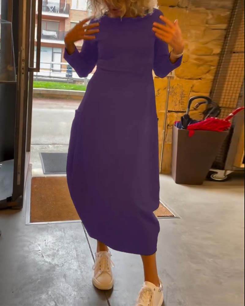 Claire™ | Robe Midi Élégante en Coton