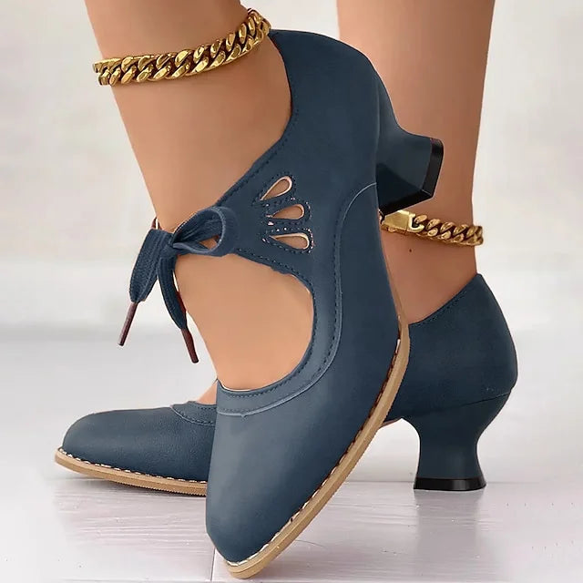 Lilly™ | Élégantes Talons en Cuir Vintage