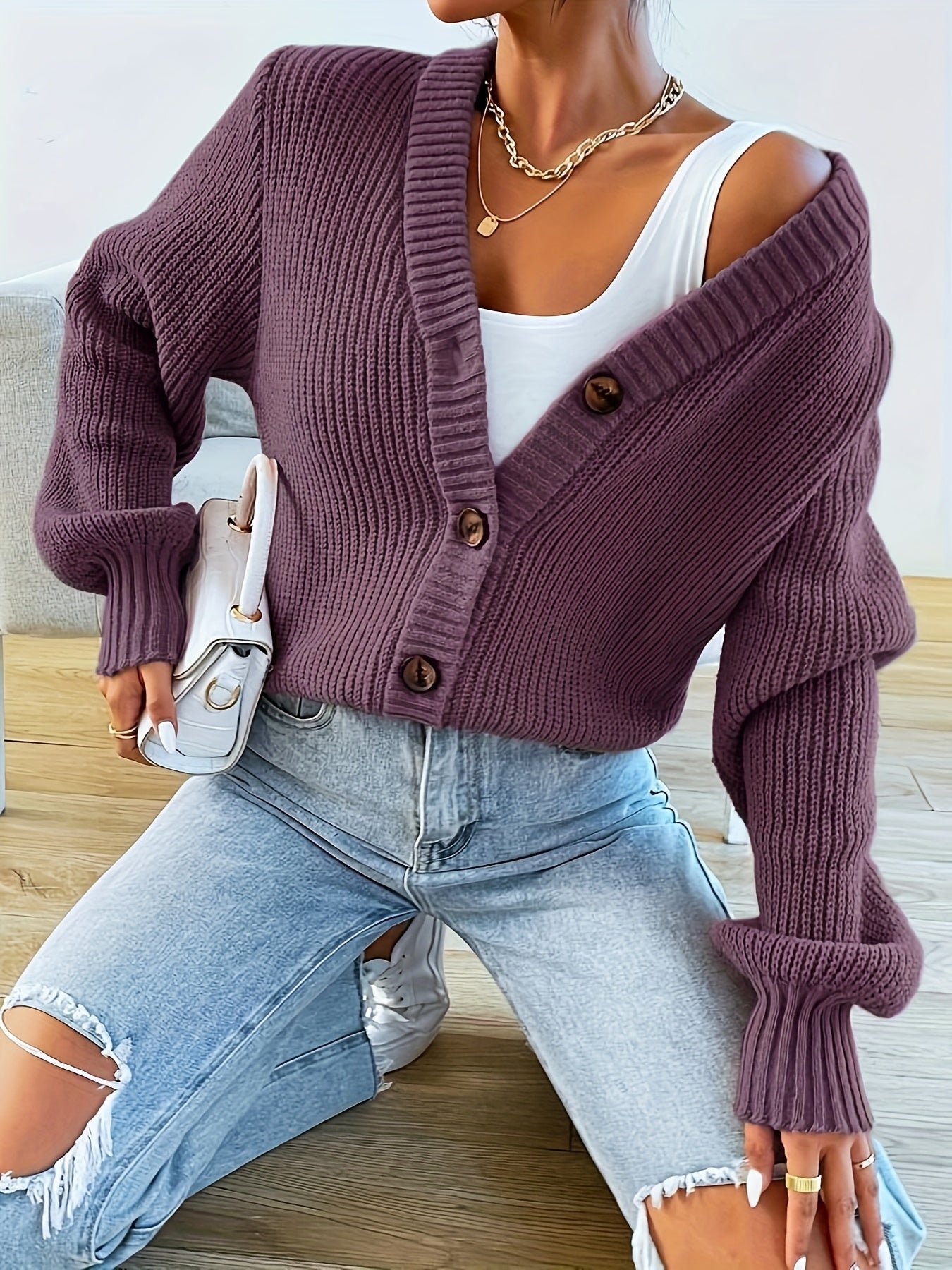 Annabelle™ | Cardigan Doux Émeraude, Élégance Décontractée