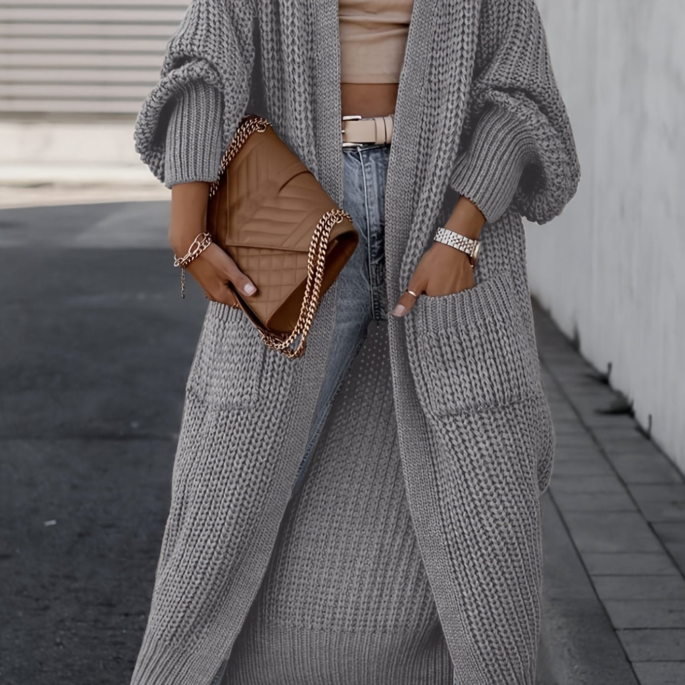 Suri™ | Cardigan Élégant à Col V Profond - Confort et Élégance