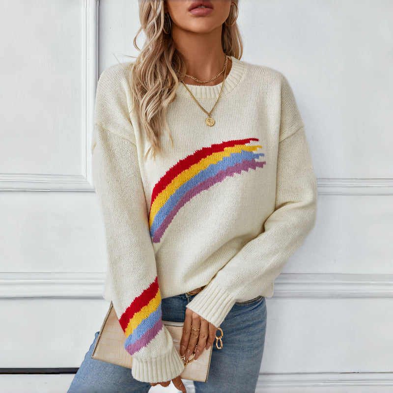 Eliza™ | Pull Arc-En-Ciel Décontracté et Confortable