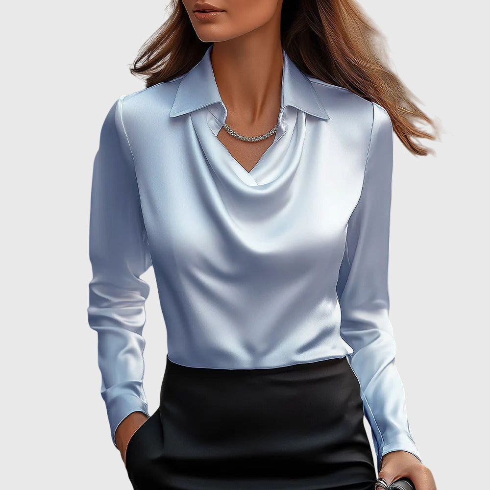 Valérie™ | Blouse Élégante en Lin avec Éclat Luxueux