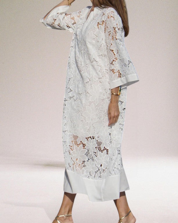Hafina™ | Élégance en Dentelle Maxi Dress