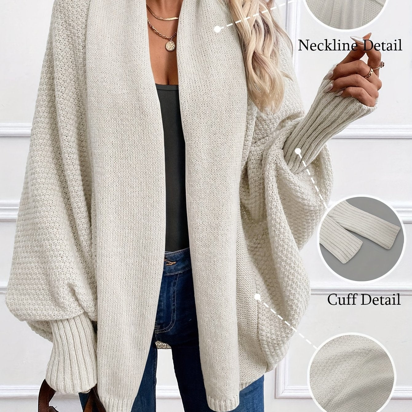 Anisa™ | Cardigan Élégant à Manches Lanterne