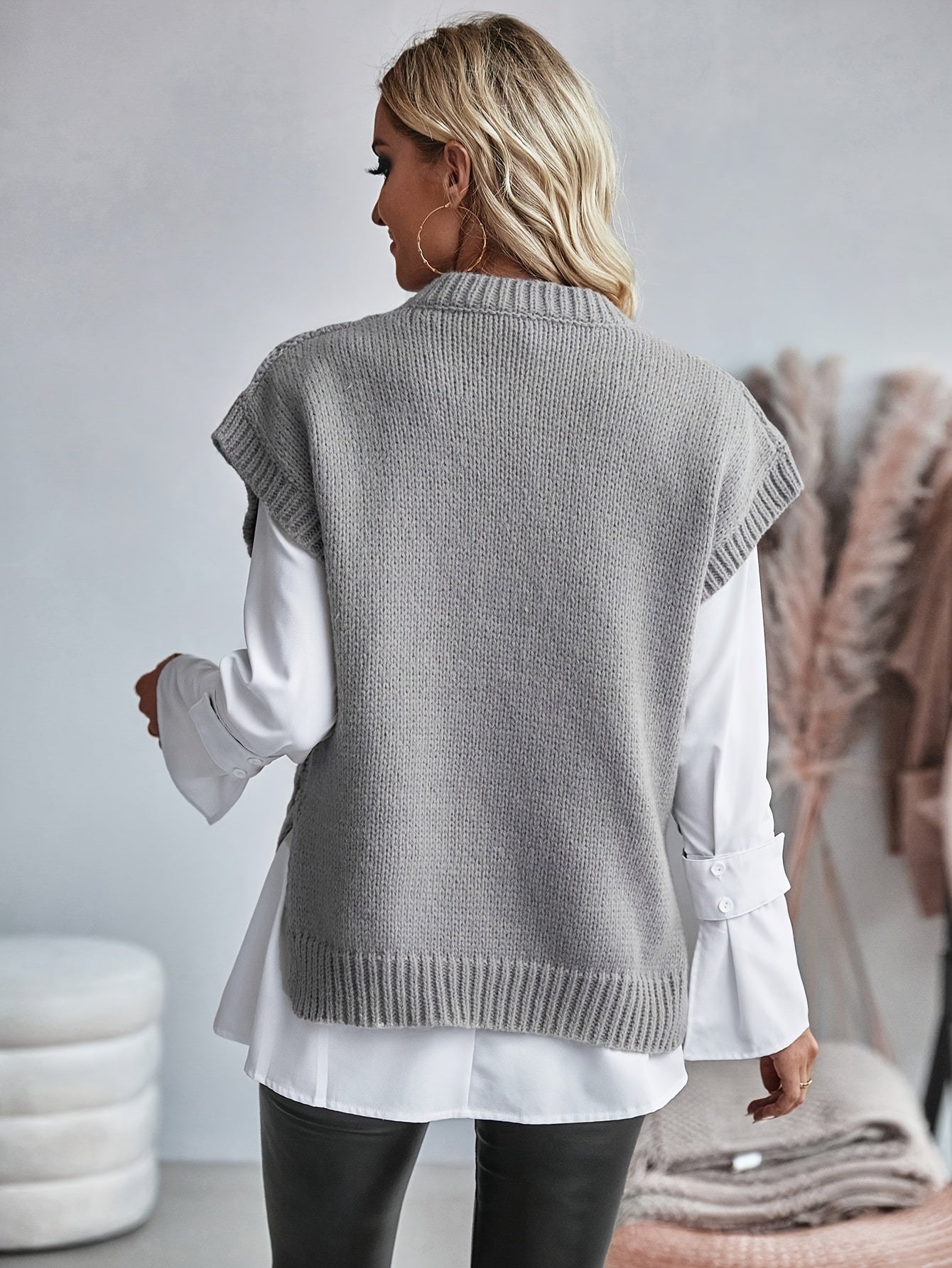 Limona™ | Gilet Tricoté En Maille Épaisse