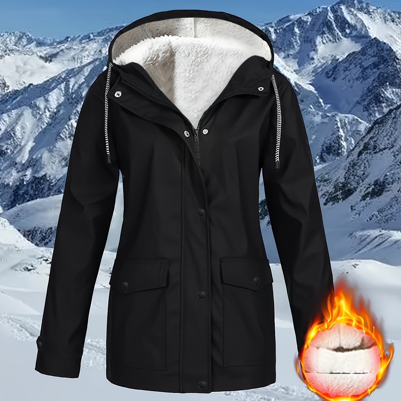 Zara™ | Veste à Capuche Doublée et Résistante à l'Eau