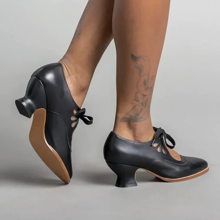 Lilly™ | Élégantes Talons en Cuir Vintage