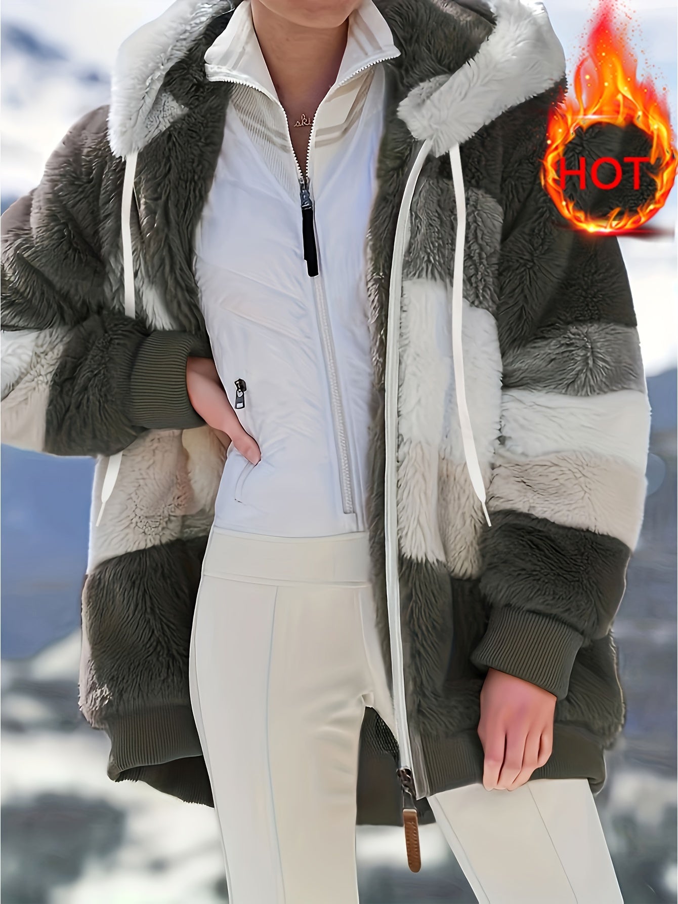 Islae™ | Veste à Capuche en Fausse Fourrure Élégante