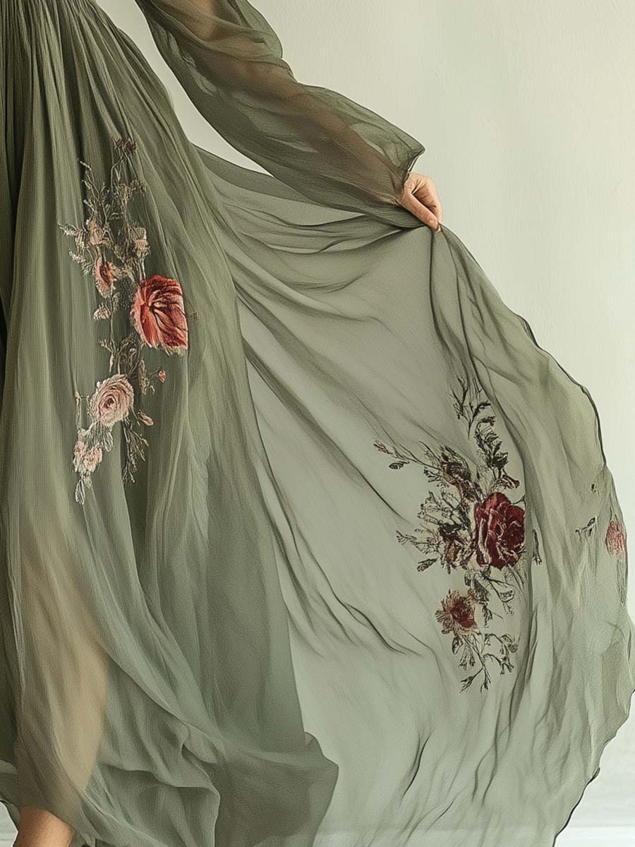 Esther™ | Robe Maxi Élégante à Imprimé Floral