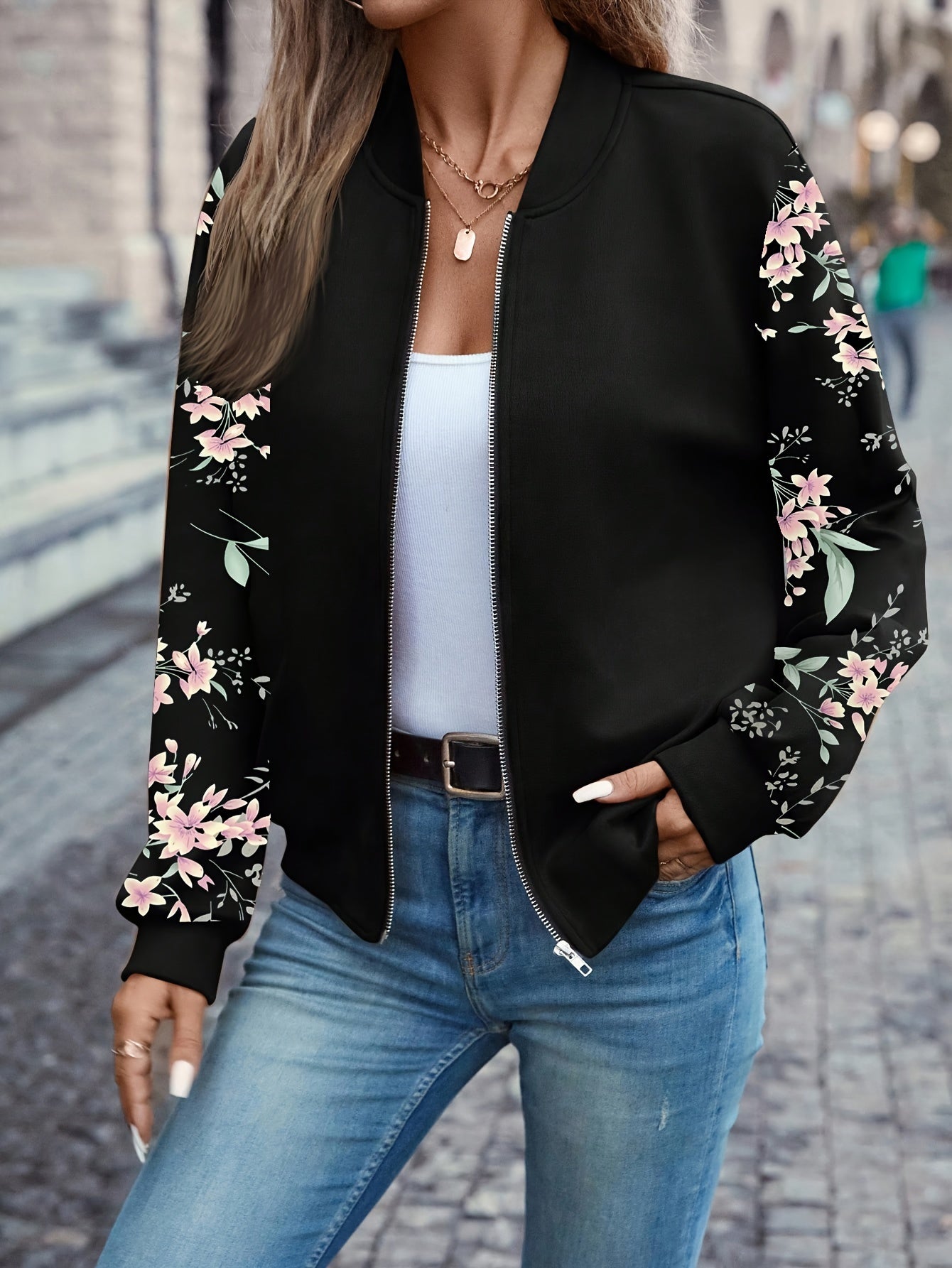 Odette™ | Veste Élégante à Imprimé Floral