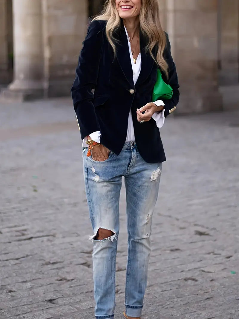 Zyra™ | Blazer Élégant et Polyvalent