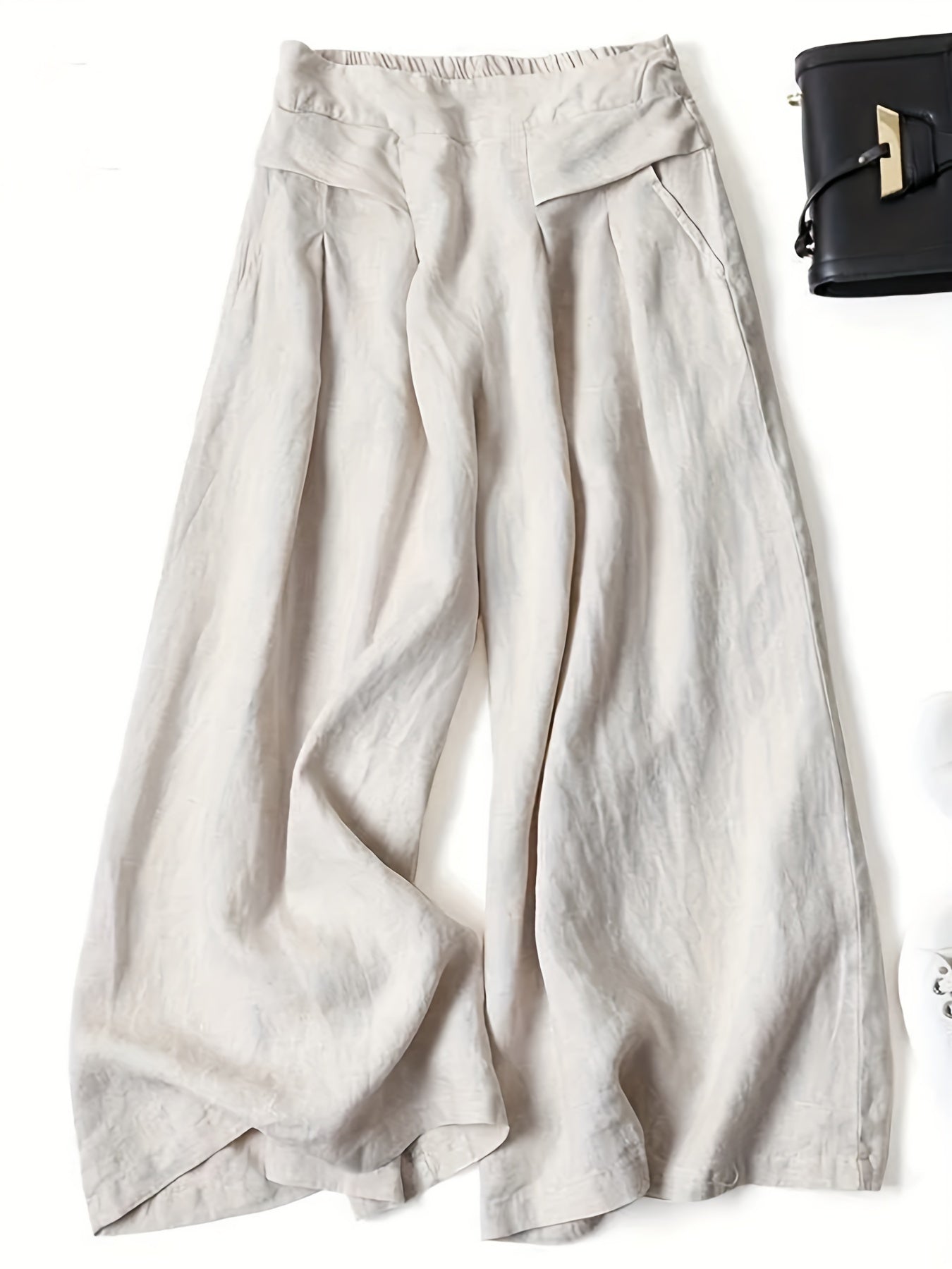 Jani™ | Pantalon Rétro Évasé en Lin