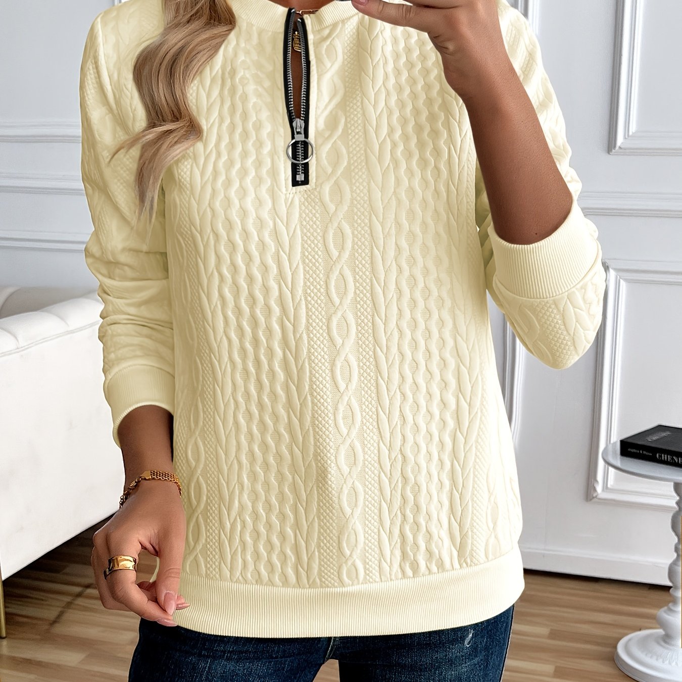 Naya™ | Sweatshirt Chic à Demi-Zip