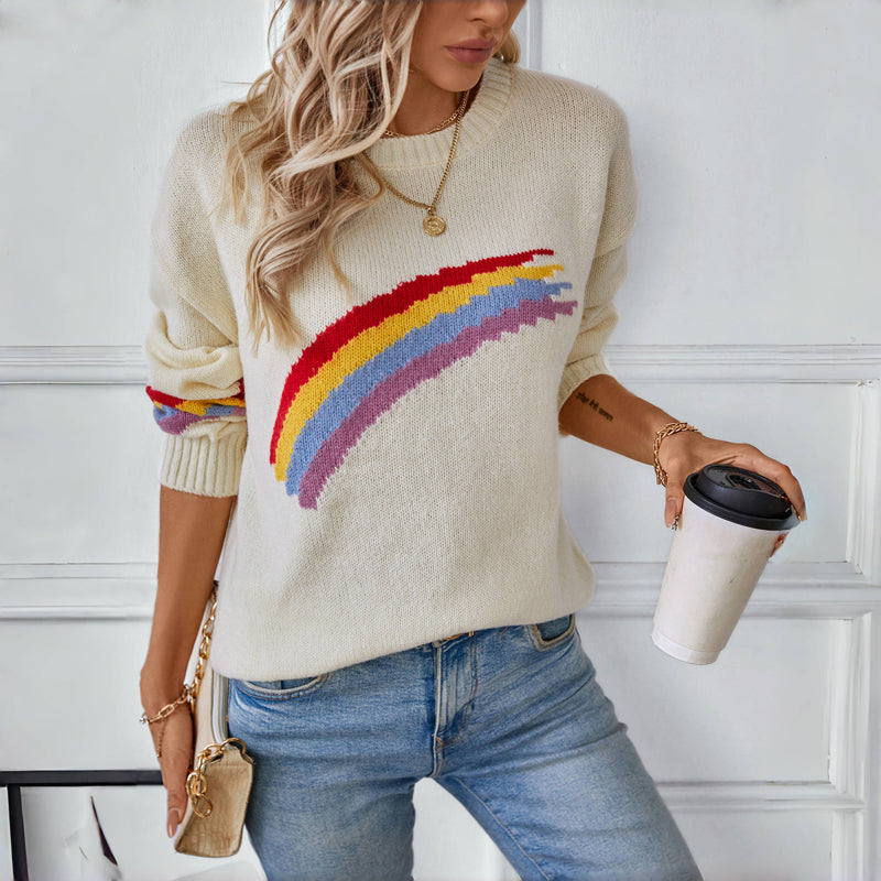 Eliza™ | Pull Arc-En-Ciel Décontracté et Confortable