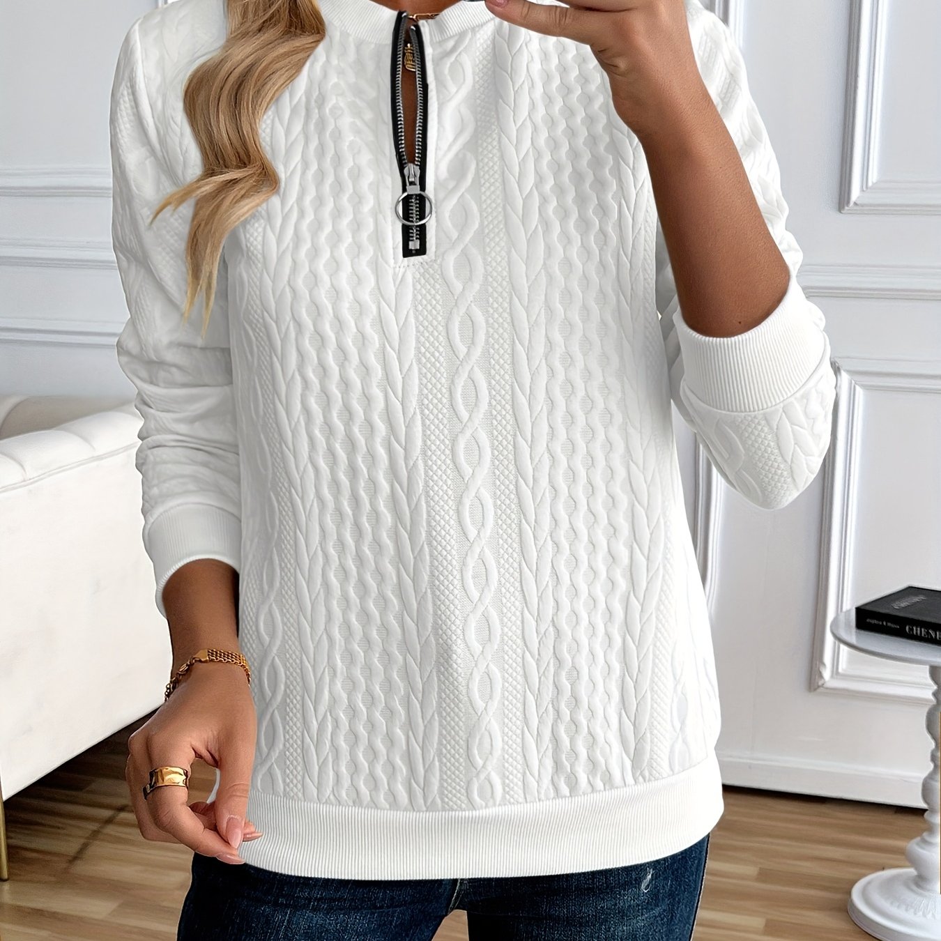 Naya™ | Sweatshirt Chic à Demi-Zip
