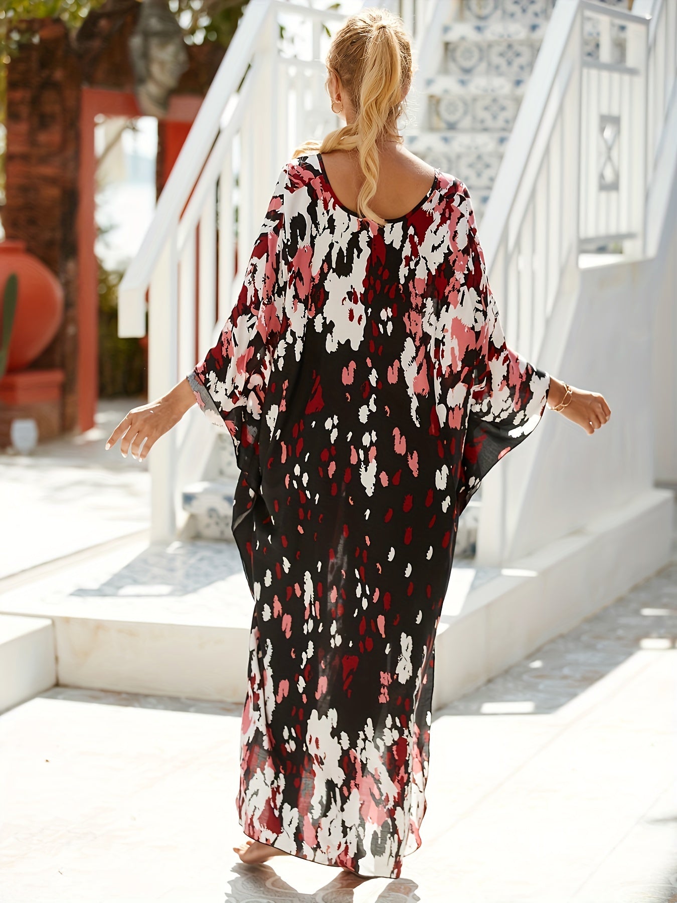 Allegra™ | Robe Tropicale Élégante en Coton et Bambou