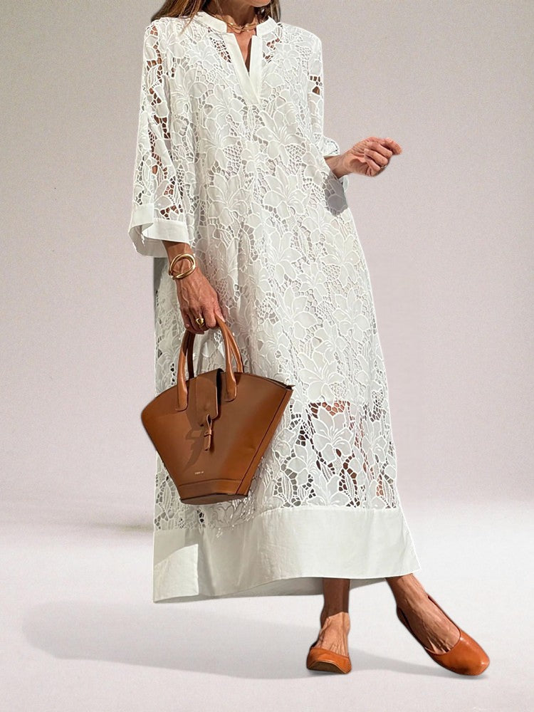 Hafina™ | Élégance en Dentelle Maxi Dress