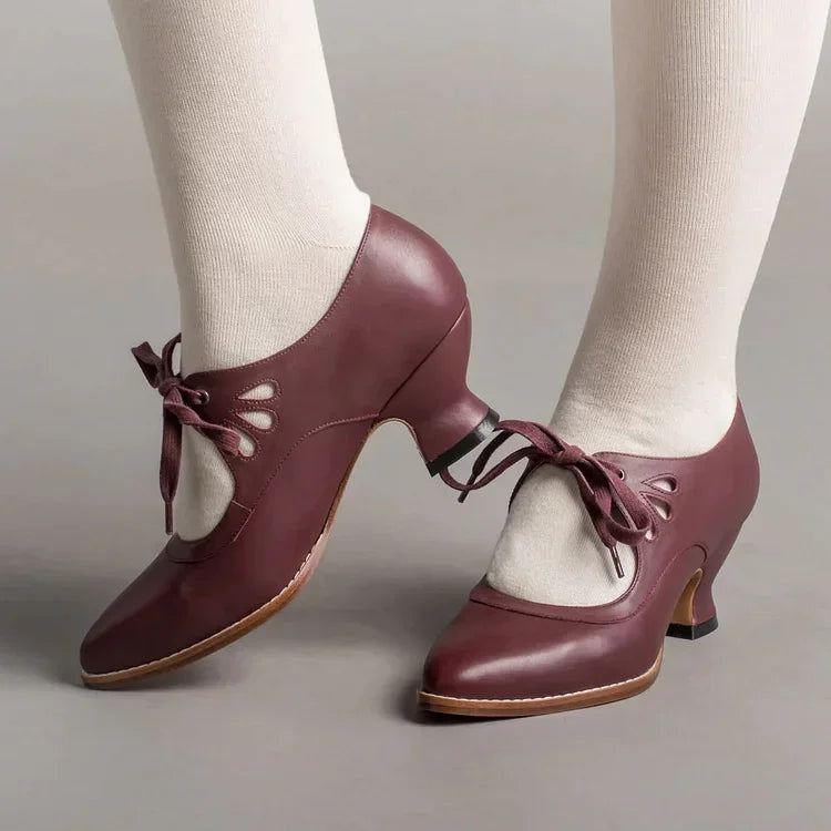 Lilly™ | Élégantes Talons en Cuir Vintage
