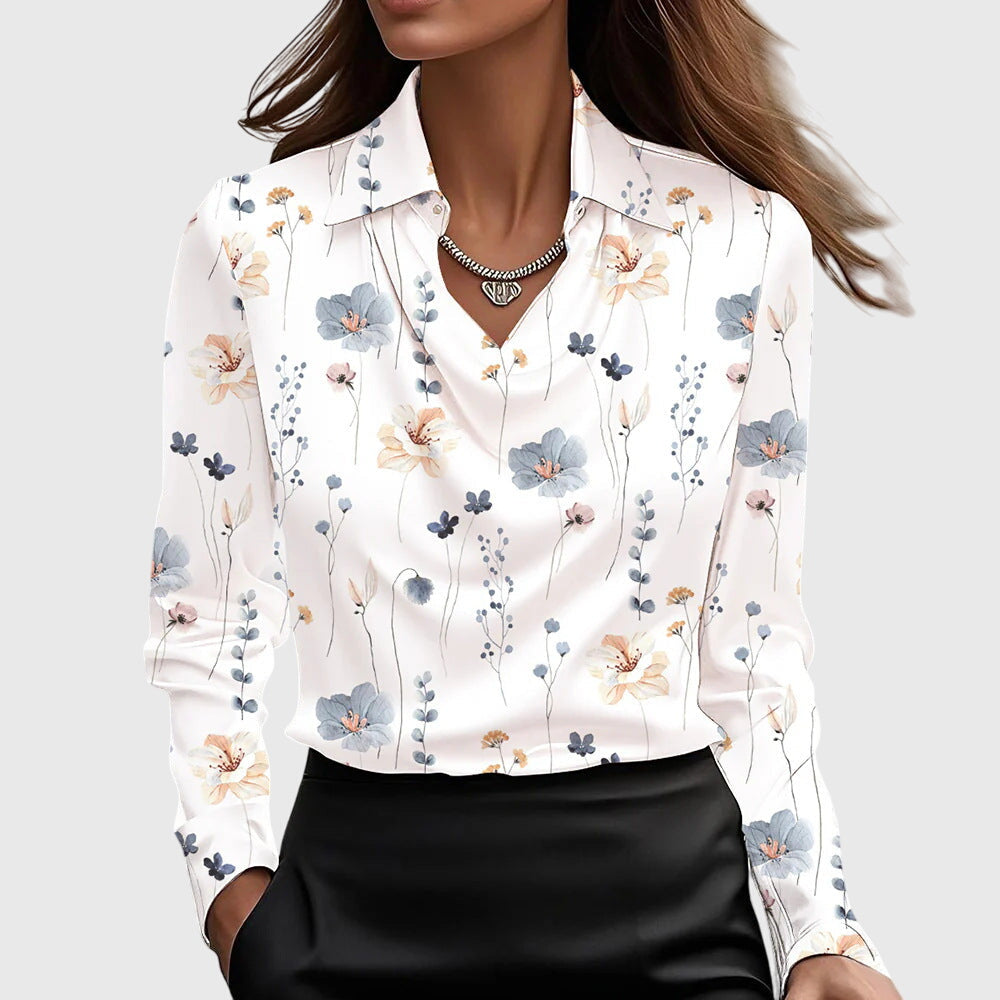 Valérie™ | Blouse Élégante en Lin avec Éclat Luxueux