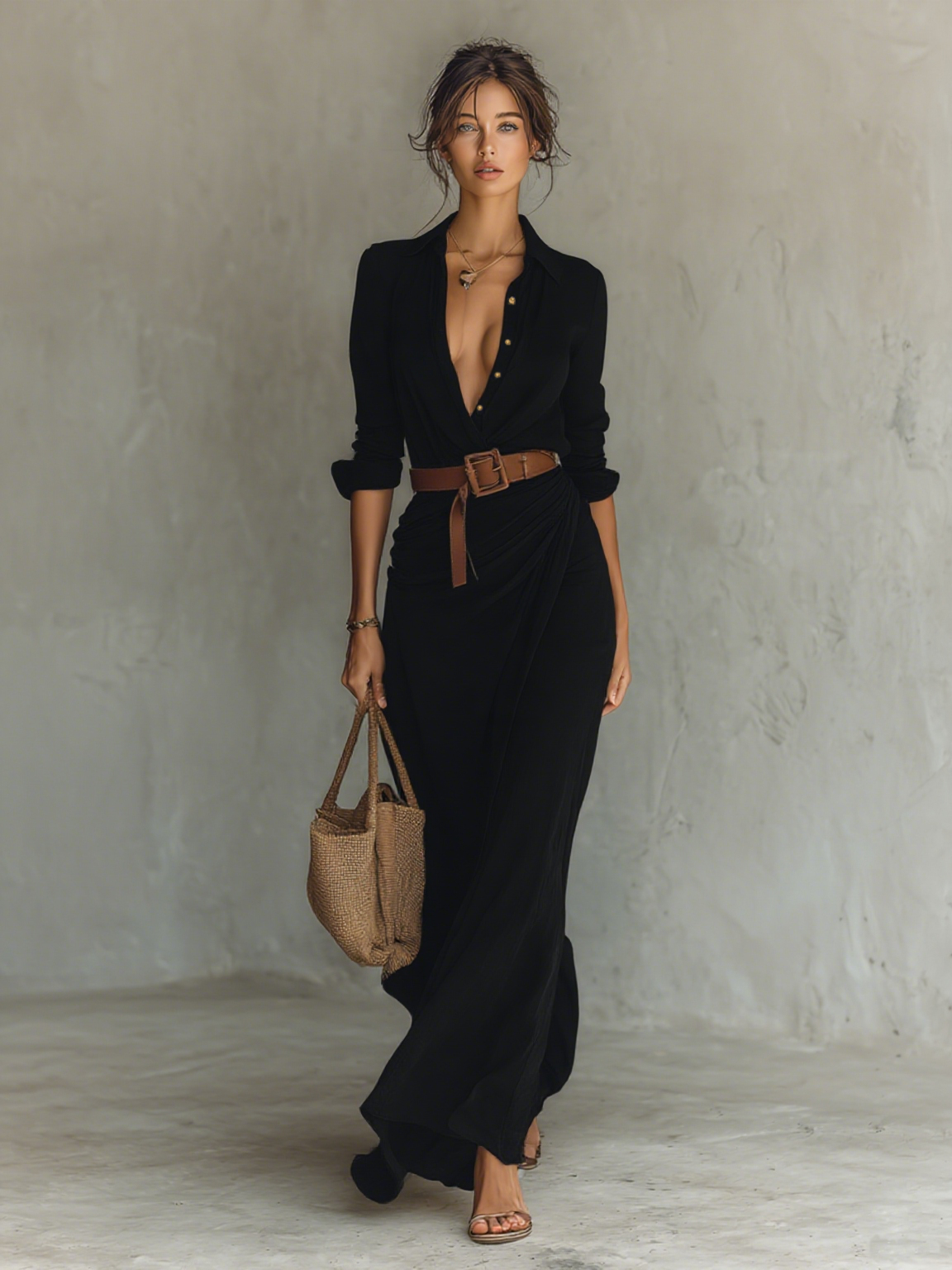 Nidalee™ | Robe Longue Élégante en Coton