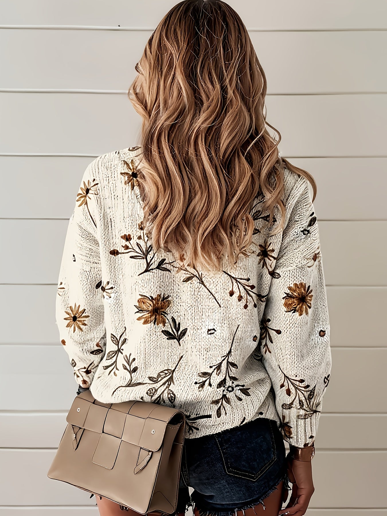 Carine™ | Cardigan Floral Élégant