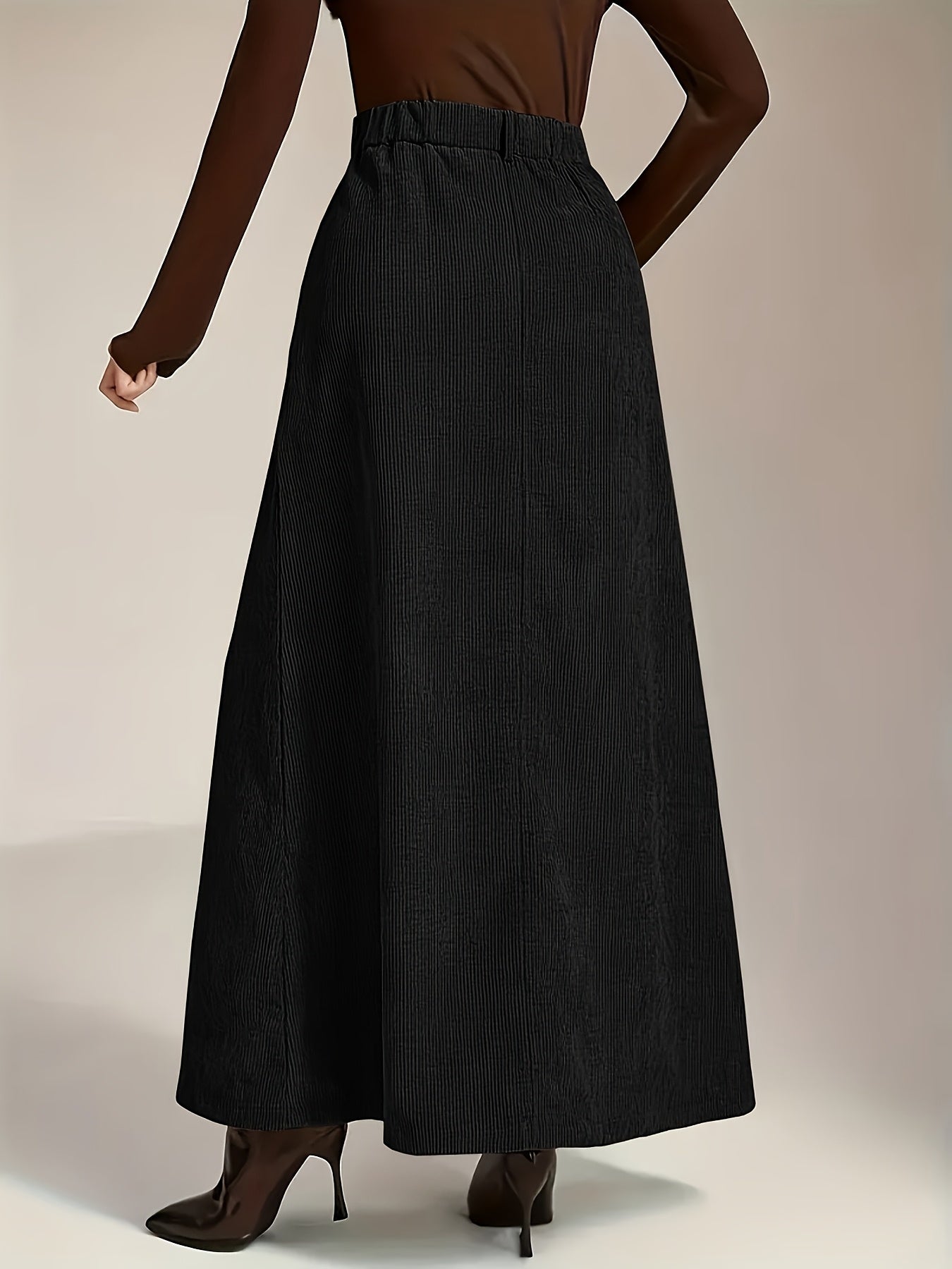 Silvia™ | Jupe Vintage Élégante en Velours Côtelé