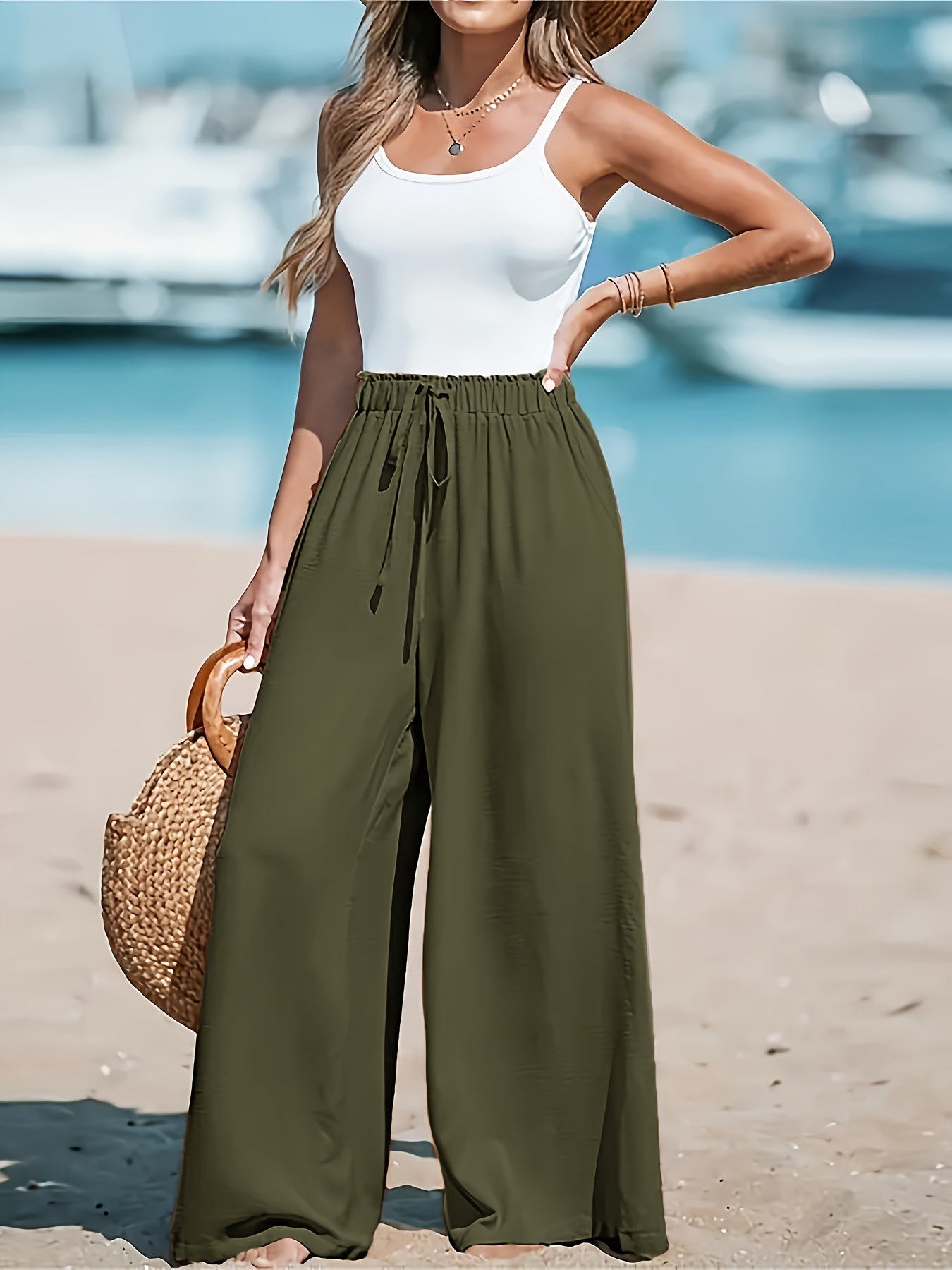 Jana™ | Pantalon Large Élégant