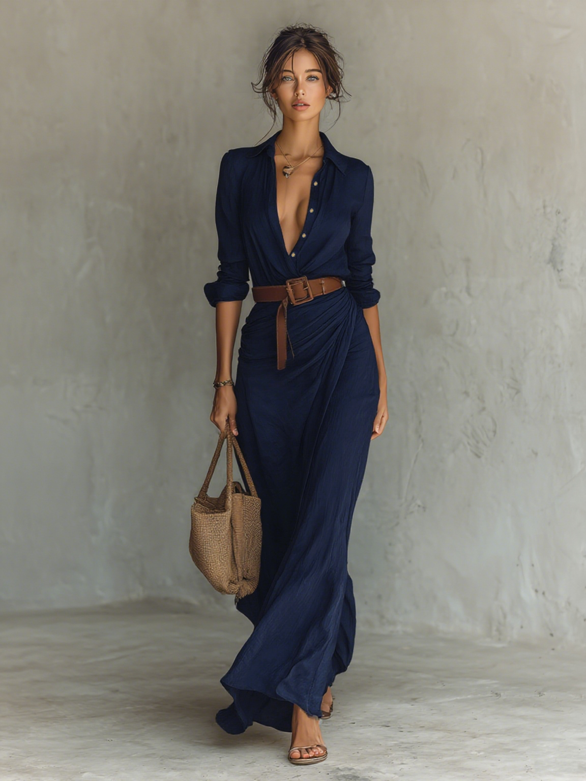 Nidalee™ | Robe Longue Élégante en Coton