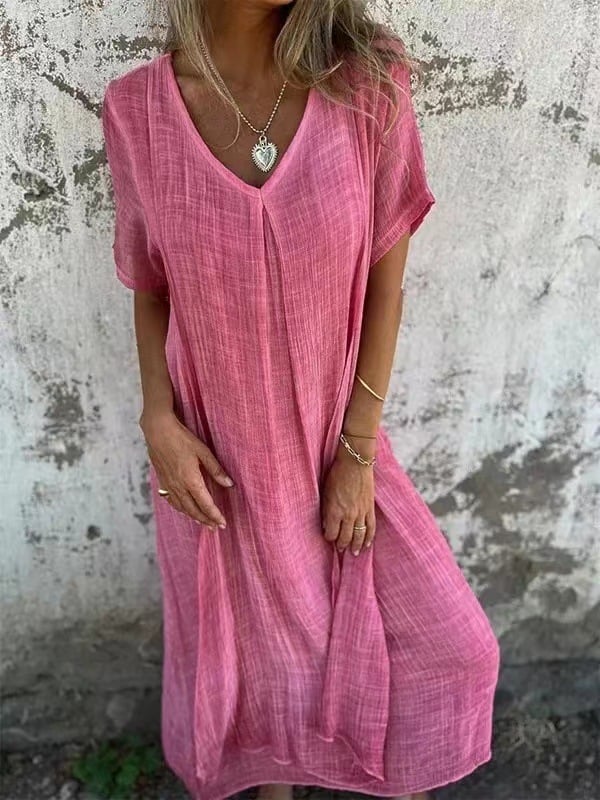 Charlotte™ | Robe Élégante en Coton et Lin