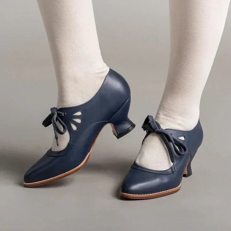 Lilly™ | Élégantes Talons en Cuir Vintage