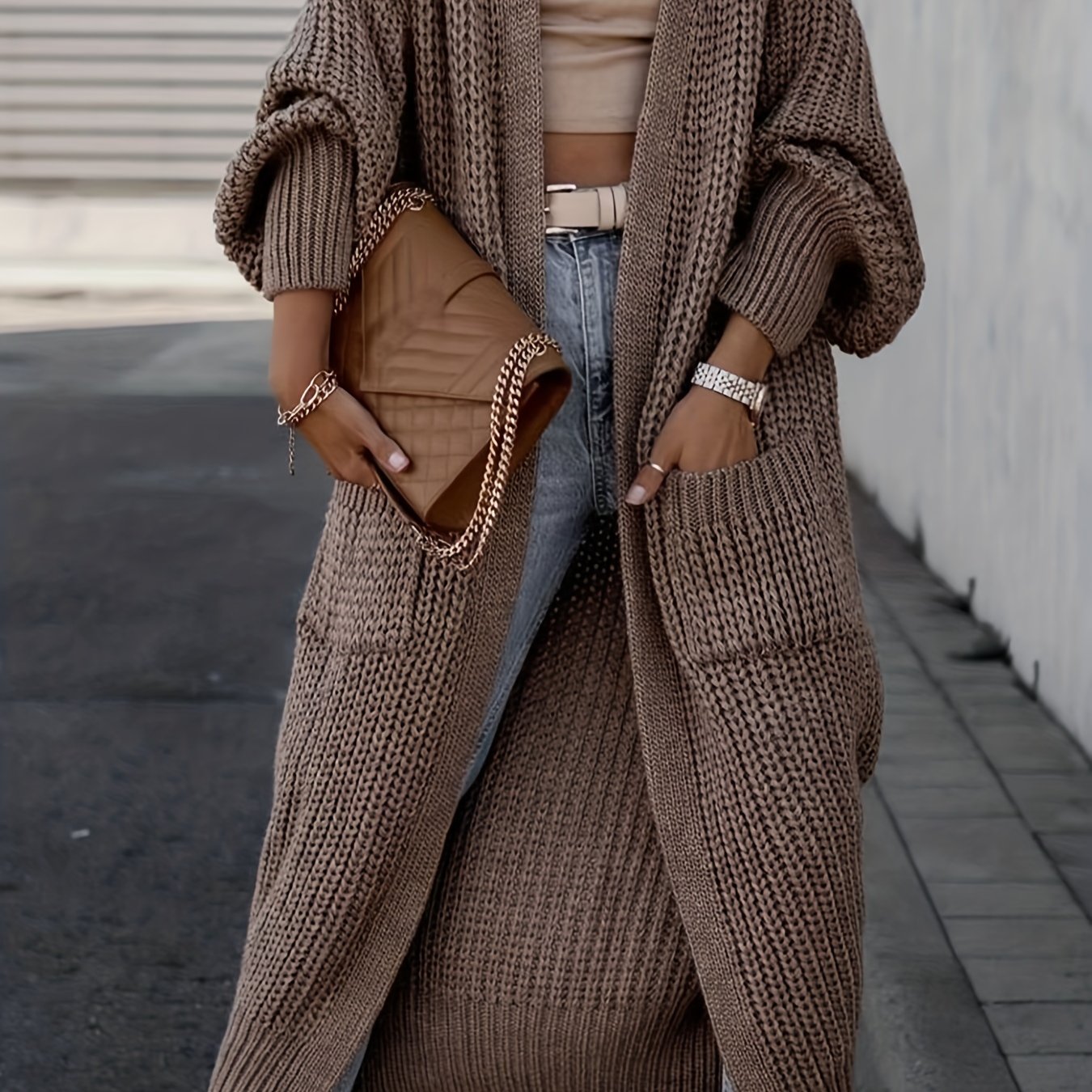 Suri™ | Cardigan Élégant à Col V Profond - Confort et Élégance