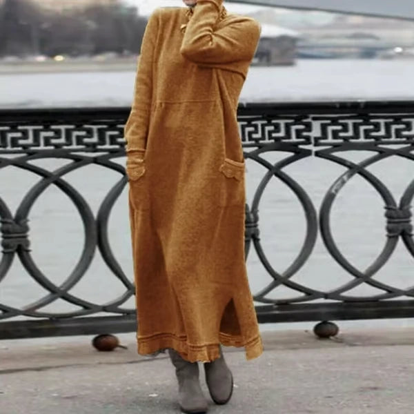 Doris™ | Robe longue en laine-coton