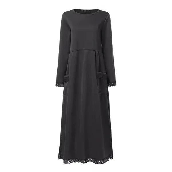 Doris™ | Robe longue en laine-coton