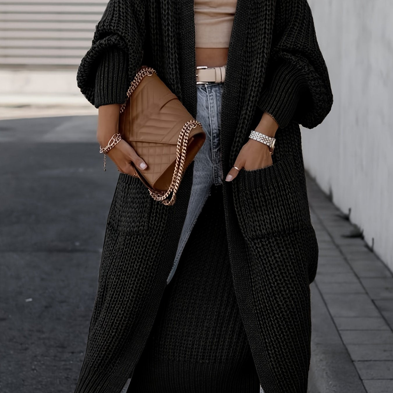 Suri™ | Cardigan Élégant à Col V Profond - Confort et Élégance