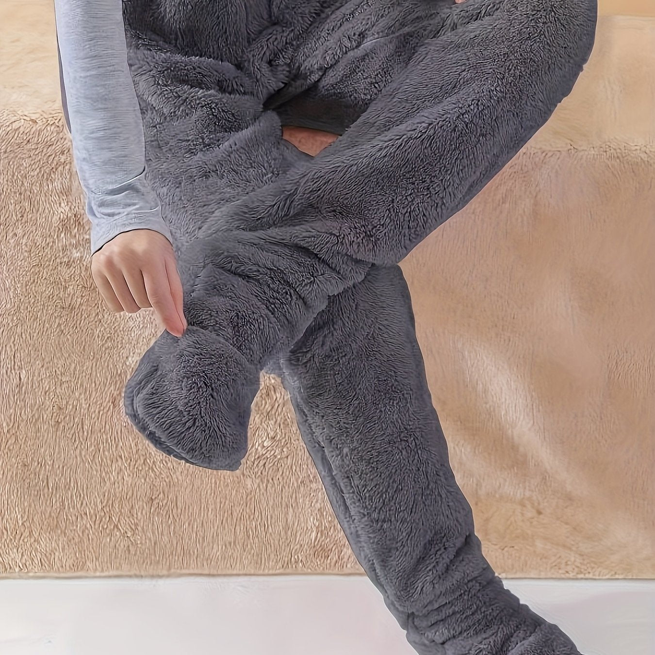 Brielle™ | Pantalon de pyjama peluche à pieds