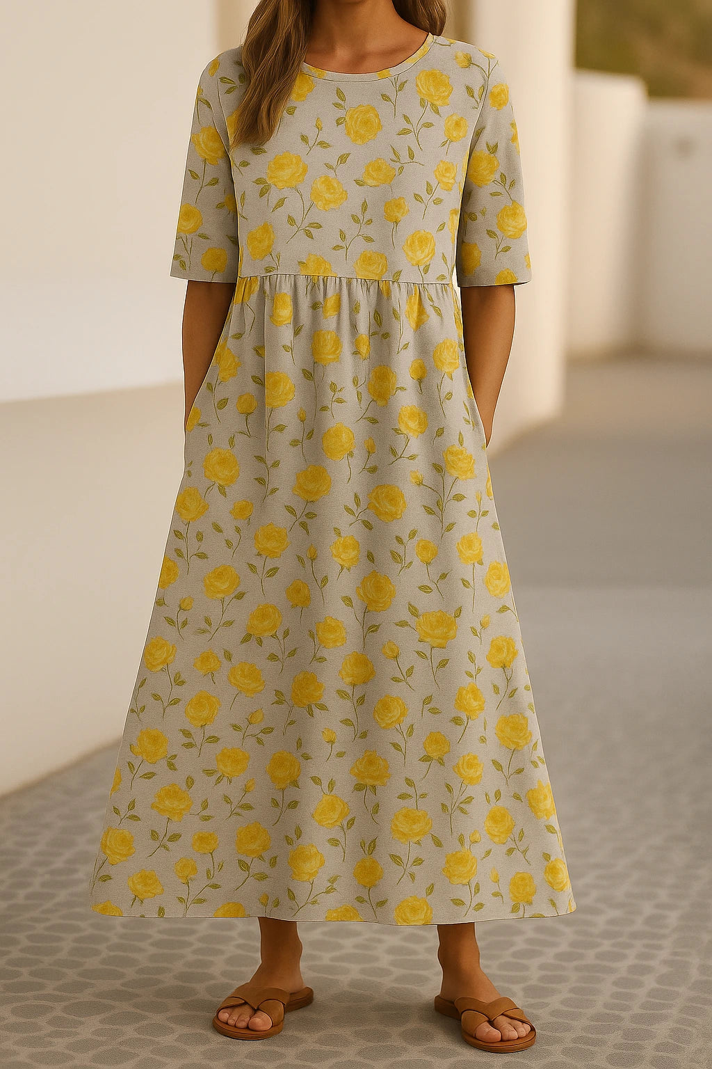 Aniya™ | Robe Maxi Décontractée Imprimée