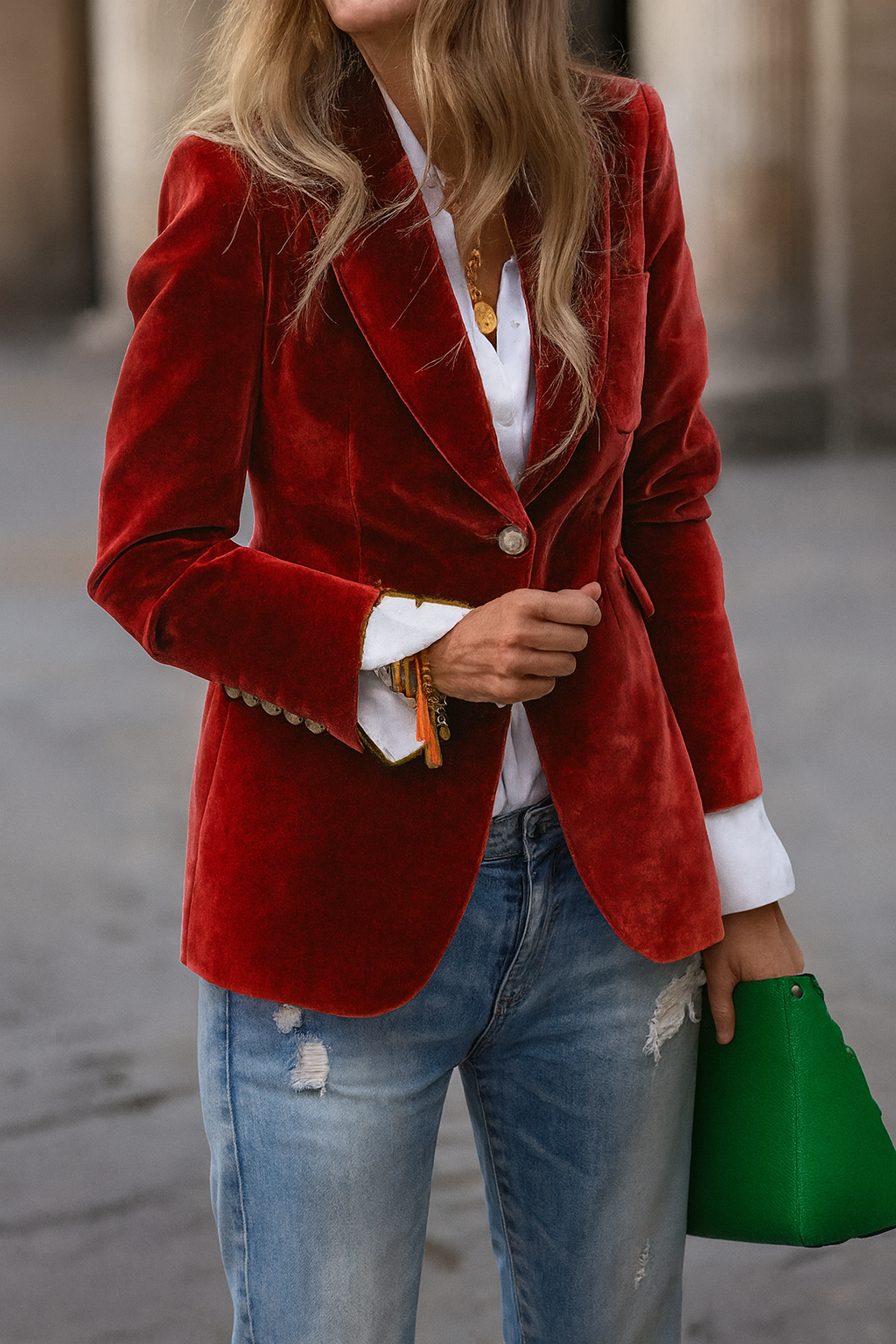 Aria™ | Blazer Élégant en Velours