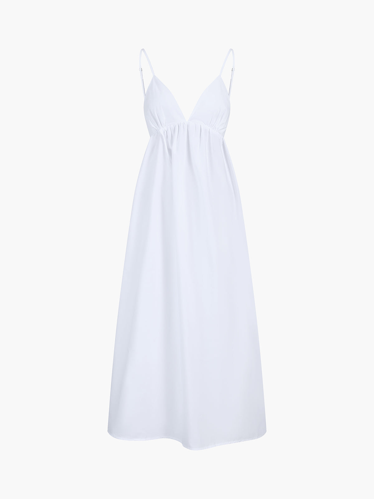 Posy™ | Robe Longue Élégante en Coton à Dos Ouvert