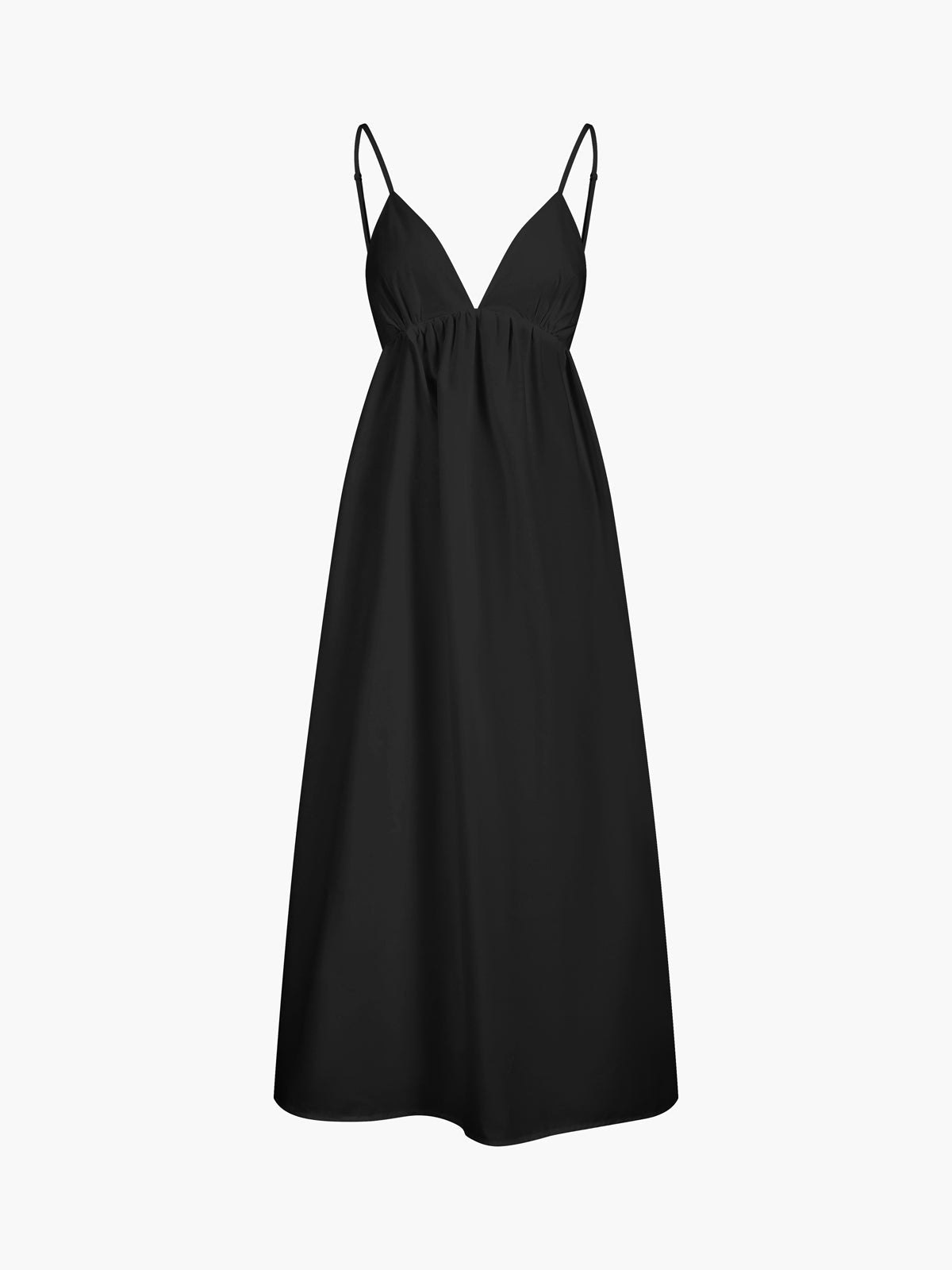 Posy™ | Robe Longue Élégante en Coton à Dos Ouvert