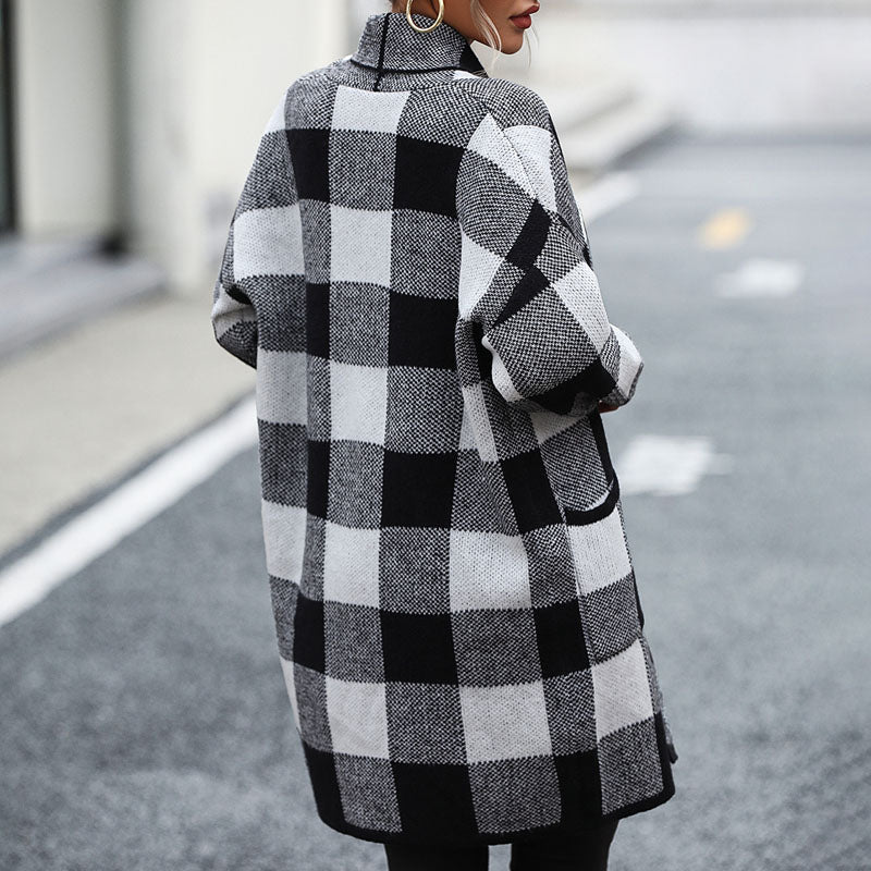 Mae™ | Cardigan Décontracté à Carreaux