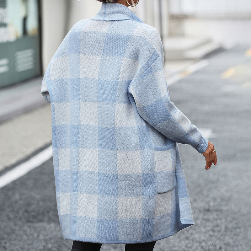 Mae™ | Cardigan Décontracté à Carreaux